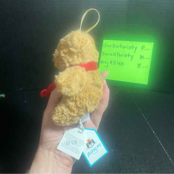 RETIRED BNWT Jellycat Bartholomew Bear Decoration plush ornament - Picture 5 of 12